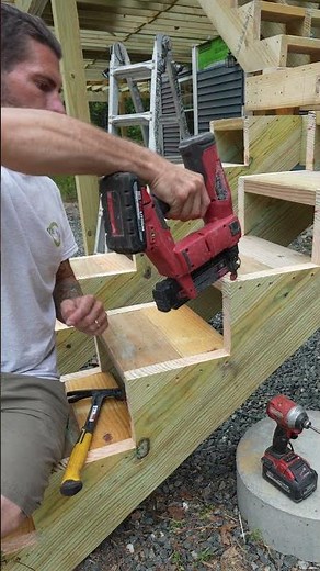 how to fix a broken stair stringer #constructionchannel #homeimprovement #diy
