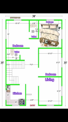 128K views · 566 reactions | 30×35 Ghar Ka Naksha  Best Middle Class...