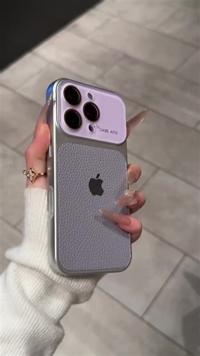 Stylish Large Window Lychee Pattern iPhone Case