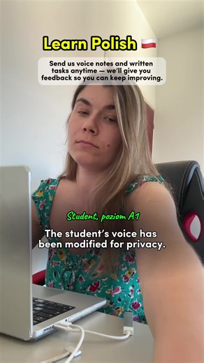 The support package is our most popular option.❤️🇵🇱 Send us voice notes and written tasks anytime — we’ll give you feedback so you can keep improving. Learn Polish 🇵🇱 Anytime, Anywhere 20× cheaper and better than 1:1 lessons You don’t need 1:1 lessons to start speaking Polish — especially if you’re starting from zero or only know a few words You just need someone (that’s me! 😜) to show you the language in the simplest way possible and get straight to the meat — the stuff that’s actually use