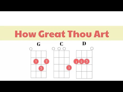 Easy Ukulele Tutorial, lyric & Chords | How Great Thou Art #FreePrintableSheet