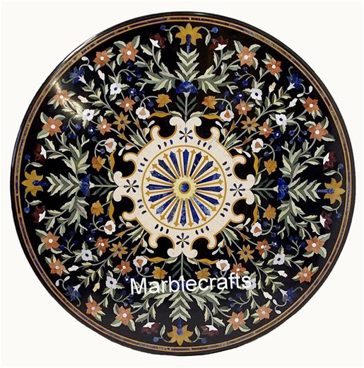 Handcrafted Table Top | Marble Dining Table Top With Royal Look | Antique Pattern Inlay Work Reception Countertop | Restaurant Center Table - Etsy