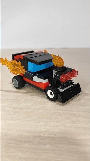 I Built a Lego Hot-Rod with Flames