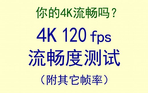 【4K120fps】流畅度测试