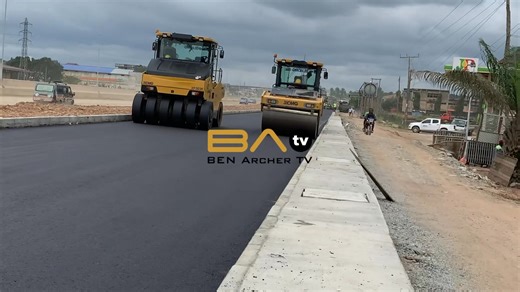 73 reactions | Extension Of Asphalt Binder Course On The Kuntunse a Sansam Service Lane. OFANKOR NSAWAM ROAD PROJECT | Ghanas Archer Ben | Facebook
