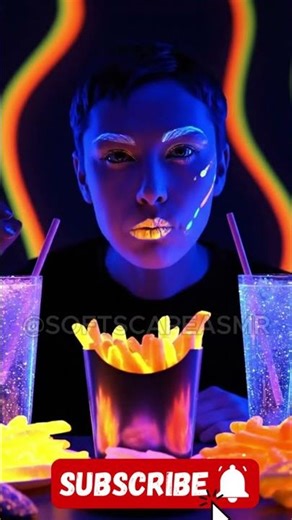 ASMR CYBERPUNK NEON FRIES! 🍟✨ EXTREME CRUNCH EATING SOUNDS