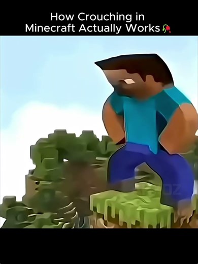 How Crouching in Minecraft Actually Works🥀-// #minecraft #memes