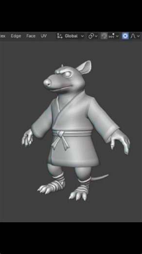 full body master splinter is finally done. focusing on stylized proportions and clean forms, ready for the next stage.☺️💪🏻 #blender3d #3dmodeling #characterdesign #stylized3d #tmnt #mastersplinter #fanart #3dcharacter #polygonmodeling #3dartist #fullbodymodel #wip | Kang Iwenk Kurniawan