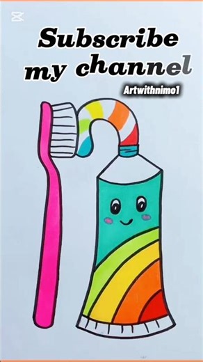 😱How to Draw A toothpaste with easy steps.#trendingshort #shortsfeed #toothpastedrawing@artwithnimo1