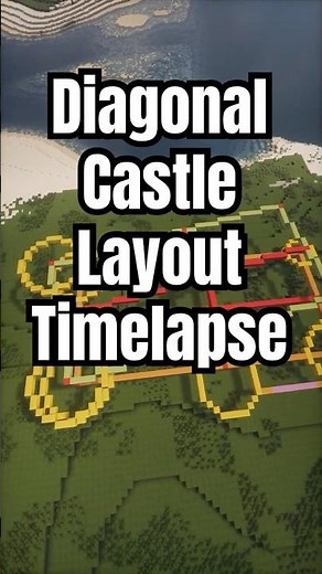 Building A Diagonal Castle Pt 1 #minecraft #minecraftbuilding#tutorial