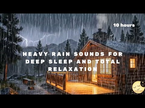 10 Hours Heavy Rain Sounds for Deep Sleep and Total Relaxation
