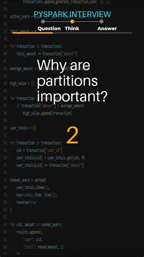 PySpark Interview Question #25 Why are partitions important?