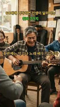 60대에 시작하면 인생이 달라지는 취미 7가지#60대 #시니어취미 #취미추천 #노후생활 #인생2막 #시니어라이프 #행복한노후