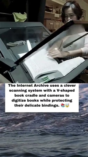 How the Internet Archive Scans Books Without Damaging Them! 📚 #shorts
