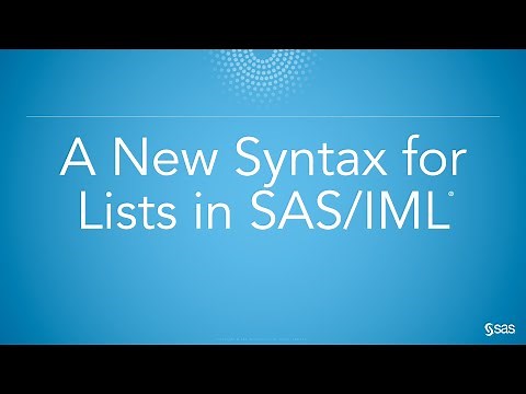 A New Syntax for Lists in SAS/IML
