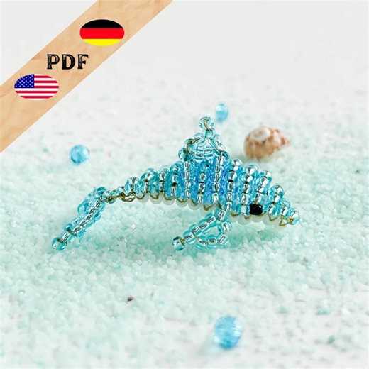 Dolphin Bead Pattern (PDF), Beaded Animal Dolphin Instructions (german), DIY Beaded Animal Patterns, PLUS Basics for Beginners - Etsy