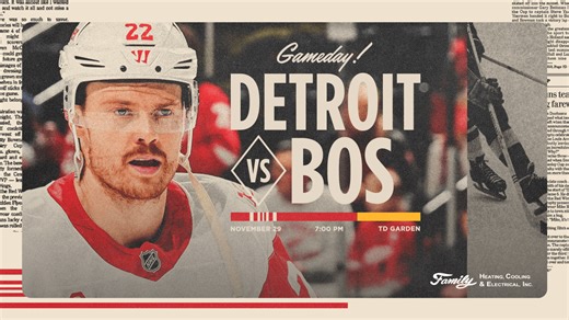 PREVIEW: Red Wings look to rebound in Boston on Saturday