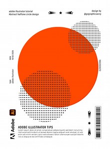Adobe Illustrator 2026 - Tips for Abstract halftone circle design 🎨 . Follow Gographicsavvy Logobuzz7 for more . #logo #design #graphicdesign #Graphic #typography | Gographicsavvy