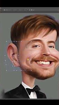 MrBeast Turned photo to Cartoon 😱 #art #digitalart #cartoon #shorts #shortsvideo