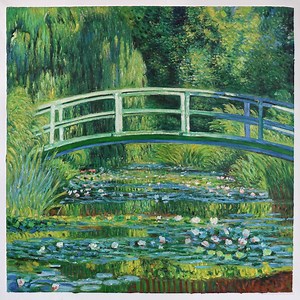 The Water-lily Pond 1899 - Claude Monet Hand-painted Oil Painting Replica, Green Harmony, Japanese-style Wood Bridge, Exotic, Domestic Arts - Etsy