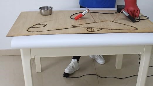 Lichtenberg wood burn a plane