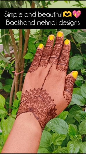 simple and beautiful back hand viral mehndi designs for beginners try it👈🫶💝backhand mehndi designs😍💖