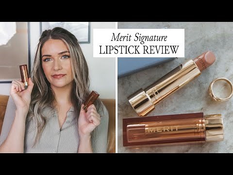 MERIT Signature Lip Lightweight Lipstick Review + Swatches