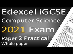 Edexcel iGCSE Computer Science 2021 Paper 2