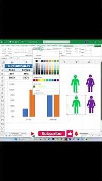 Male Female Chart in Excel #excel #exceltips #excelshortcuts #exceltricks #exceltutorial