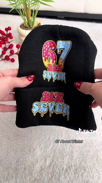 #67 Cute Printed Knitting Hat Fleece Hat Warm Hat#cuet #suitable #christmasgiftideas #wintergloves