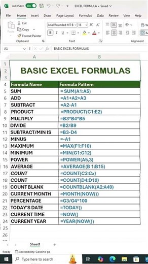 #excel formal 😍😋☺️