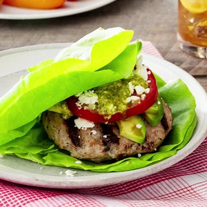 108 reactions · 57 shares | No carbs? No problem! This extra healthy version of a classic turkey burger is simply delicious when wrapped in crisp Bibb lettuce and topped with avocado, tomato and pesto. | Serve Turkey | Facebook