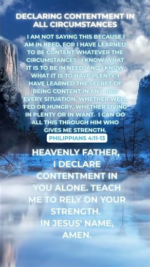 Declaring Contentment in All Circumstances