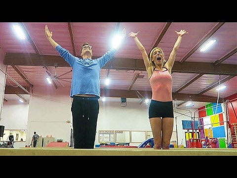 REBECCA TEACHES ME GYMNASTICS - (Day 39)