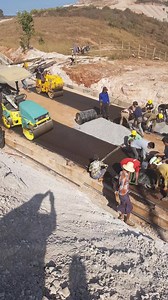 Asphalt road work in progress at Loi Kham Residential Complex. Using K31-CAP cold mix asphalt polymer. #k31Myanmar | K31 Road Engineering LLC