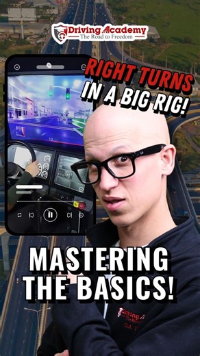 1K views · 17 reactions | HOW TO TURN RIGHT IN A TRACTER TRAILER TRUCK! *Be sure to drive to the center of the intersection before you begin to turn. Want to get your CDL license?! Driving Academy will help: Visit https://www.cdldrivingacademy.com/?utm_medium=social&utm_id=1210229943316595 Sign up for our guaranteed training course and get unlimited test attempts at no extra cost! | Driving Academy | Facebook