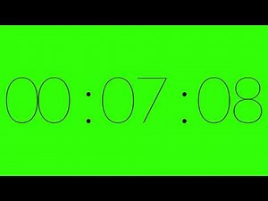 3 hours 4K Elegant Digital Timer Green Screen - Minimalist Outline Clock VFX - No Copyright