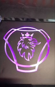 Tabella OverSize 150 cm con centralina RGB multicolor integrata e Remote Control per Antonio. Logo Scania #scania #led #lightbox #tabelleriabusiva | King Truck