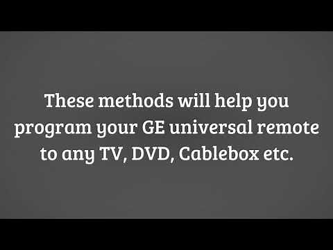 How To Program GE Universal Remote Without Codes
