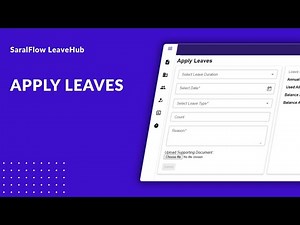 How to Apply leaves in LeaveHub | SaralFlow