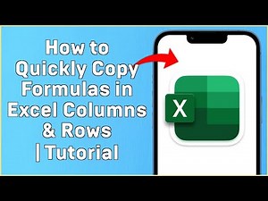 How to Quickly Copy Formulas in Excel Columns & Rows Tutorial
