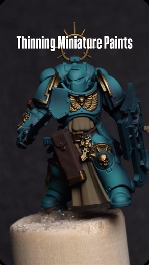 Brush and Banner | Learn Warhammer Miniature Painting on Instagram: "Why do so many Warhammer miniature painters struggle with thinning paint? I think the number one question I have been asked is how do I thin my miniature paints and what ratios do I use. Unfortunately I don’t use ratios so I can’t help with that part. However I do believe I can teach anyone how to thin miniature paints, especially since it is one of those skills that every painter needs to become proficient with to grow. Now be