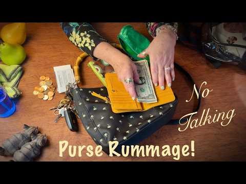 Everything in My Purse 👜 ASMR Rummage & Transfer (No Talking Version) You Will Love These Sounds!