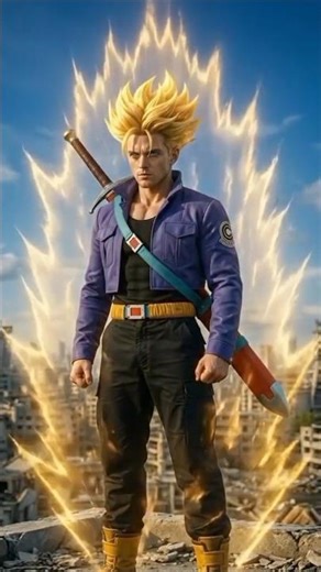 Live Action Trunks Super Saiyan Transformation (Hyperrealistic 8-Second Cinematic)