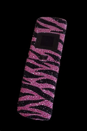 Zebra Bedazzle Style Bling Flip Phone- PROP Only- Rhinestone 2000s Y2K Phone - Etsy
