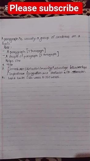 How to write a paragraph?