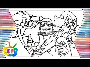 Sonic 2 the hedgehog coloring pages/Sonic in the movie poster coloring/ Sonic coloring book