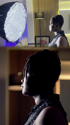 This is called SHORT LIGHTING Short lighting is a classic cinematic lighting technique used to add depth, mood, and shape to a subject’s face. It is especially popular in films, interviews, and dramatic scenes where visual contrast helps tell the story. How short lighting is used in filmmaking Short lighting is used to: \t•\tCreate a dramatic or moody look by increasing contrast on the face \t•\tAdd depth and dimension, avoiding flat lighting \t•\tEmphasize emotion by letting one side of the fac