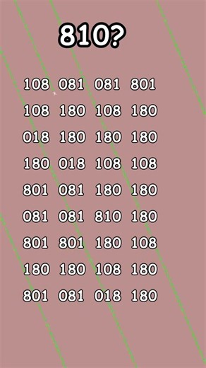 "Solving the 810 Puzzle: Number Finding Challenge"