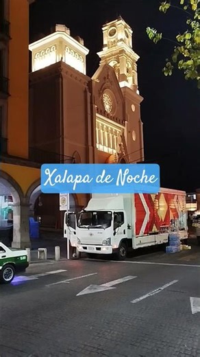 Catedral de Xalapa por la noche. Hermosa postal #turismo #viral #xalapa